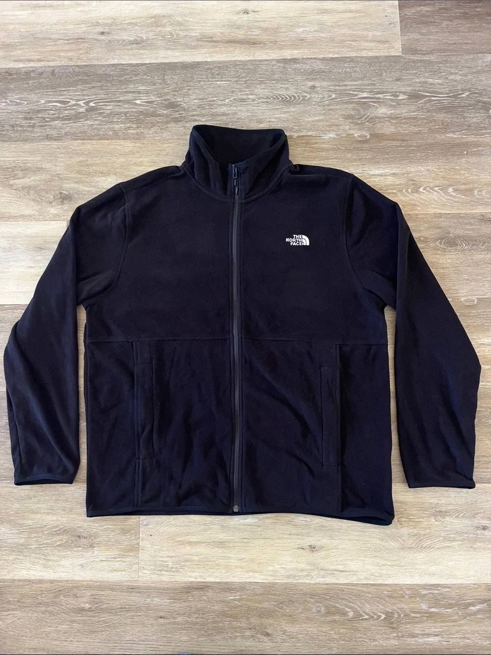 The North Face Men’s Circular Design Full Zip Fleece Jacket Black Size XL